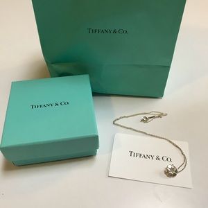 Tiffany & Co. Silver Crown of Hearts Necklace